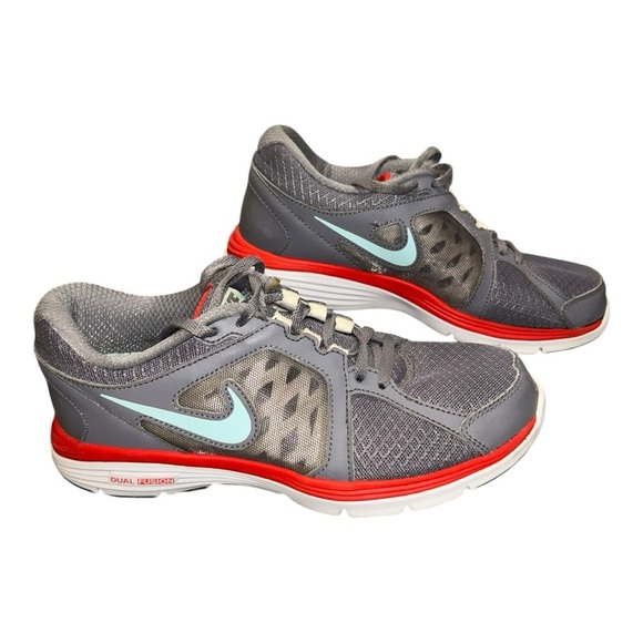 Nike Dual Fusion  Women's Gray and Red Running Shoes size 7.5 - Picture 7 of 12
